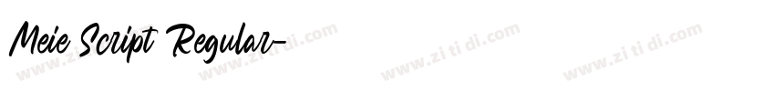 Meie Script Regular字体转换